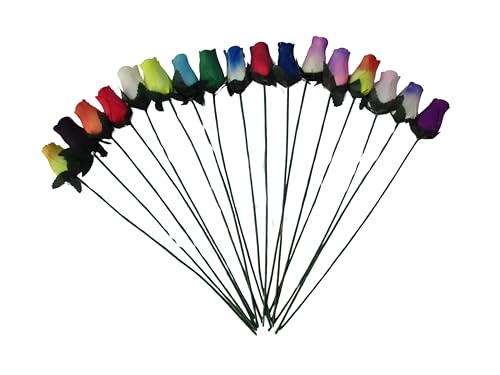 Product: 144 Individual Wooden Roses of Assorted Colors. Reds, Blues, Greens, Yellows, Pinks, Black, White, and Lots More Colors are Included.