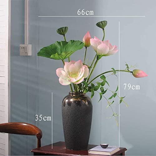 Product: Artificial Flower Bouquet Fake Flowers Artificial Flowers, Fake Lotus Silk Flowers Decor Realistic Flower Arrangements Table Centerpieces Decoration Faux Flowers Floral (Color : A)