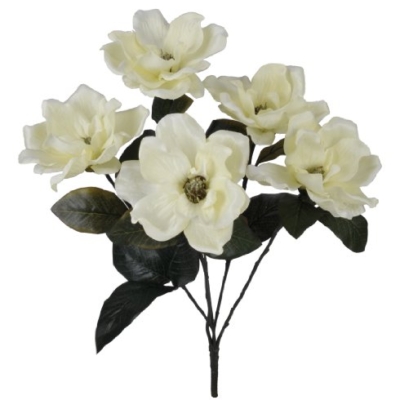 Product: House of Silk Flowers Artificial 21-inch Cream Magnolia Bush (6 Bushes)