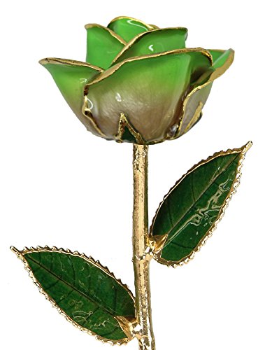 Product: 24k Gold Rose - Real Rose Dipped in Gold (2-Tone Light Green)