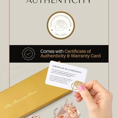 Product: Forever Rose Real Rose Dipped in Rose Gold, Handcrafted Preserved Rose in Luxury Gold Gift Box, Romantic Gift for Her, Elegant Keepsake for Anniversary, Birthday, or Any Special Occasion