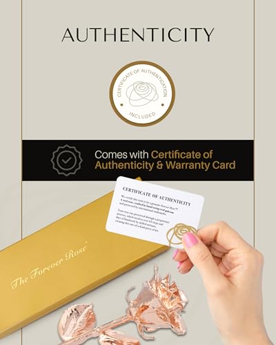Product: Forever Rose Real Rose Dipped in Rose Gold, Handcrafted Preserved Rose in Luxury Gold Gift Box, Romantic Gift for Her, Elegant Keepsake for Anniversary, Birthday, or Any Special Occasion