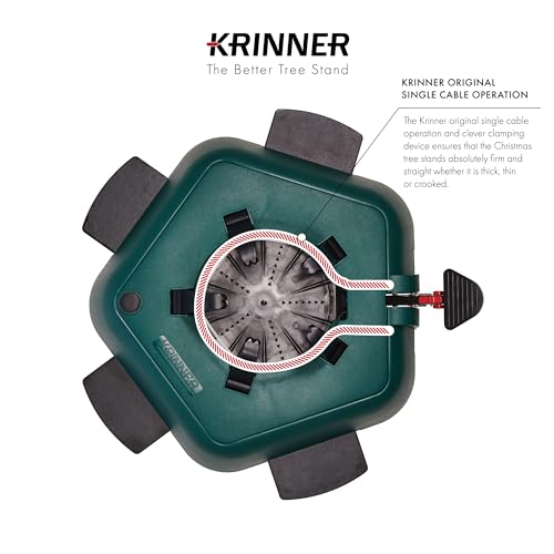 Product: Krinner - Tree Genie L (Gen 2)- Single Cable Operation, Water Level Indicator, 5 Stabilizer Feet, Up to 8 Foot Trees - Christmas Tree Stand