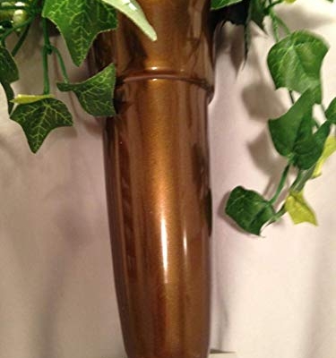 Product: Crypt Mausoleum Vase & Yellow Rose Silk Flowers with Button Bolt Support