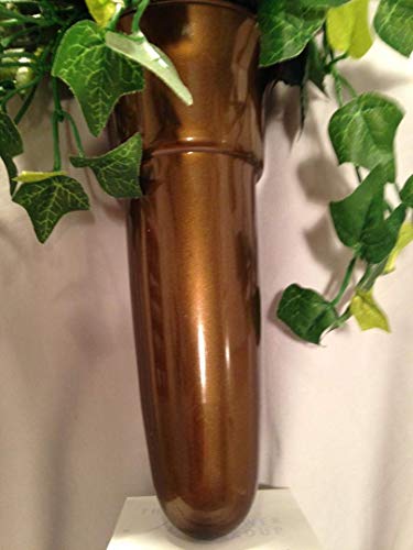 Product: Crypt Mausoleum Vase & Yellow Rose Silk Flowers with Button Bolt Support