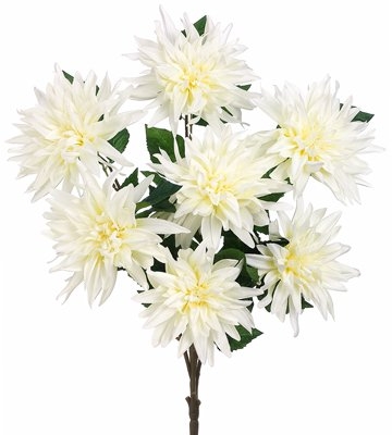 Product: Arcadia Silk Plantation 24" Dahlia Bush x7 Cream White (pack of 12)