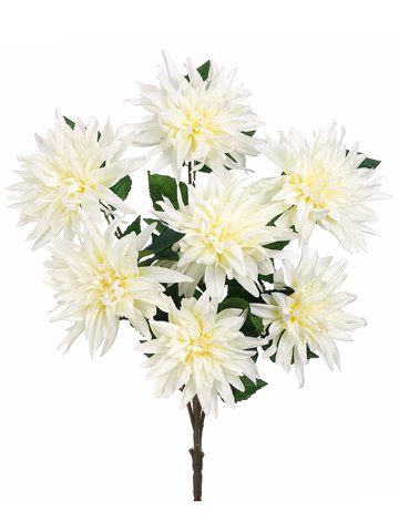 Product: Arcadia Silk Plantation 24" Dahlia Bush x7 Cream White (pack of 12)