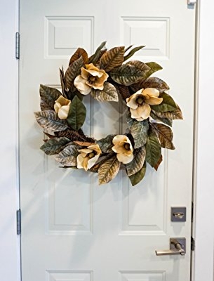 Product: Admired By Nature 24" Magnolia Pine for Home Office Front Door Wreath, Wall Hanging Arrangement Decoration
