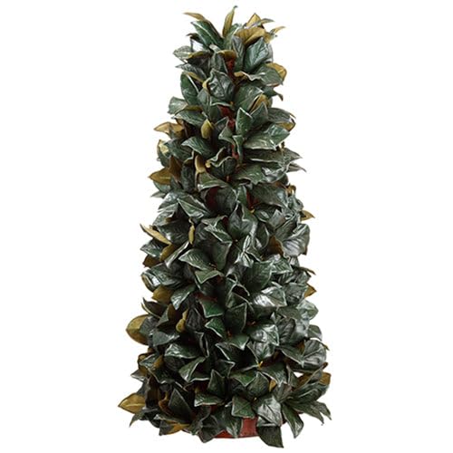 Product: SilksAreForever 4' Magnolia Leaf Cone-Shaped Artificial Topiary -Green (Pack of 2)