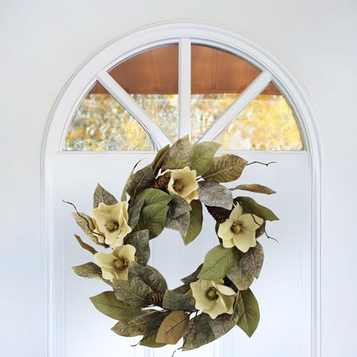 Product: Admired By Nature 24" Magnolia Pine for Home Office Front Door Wreath, Wall Hanging Arrangement Decoration
