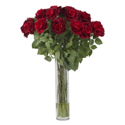 Product: Nearly Natural Large Rose Silk Flower Arrangement