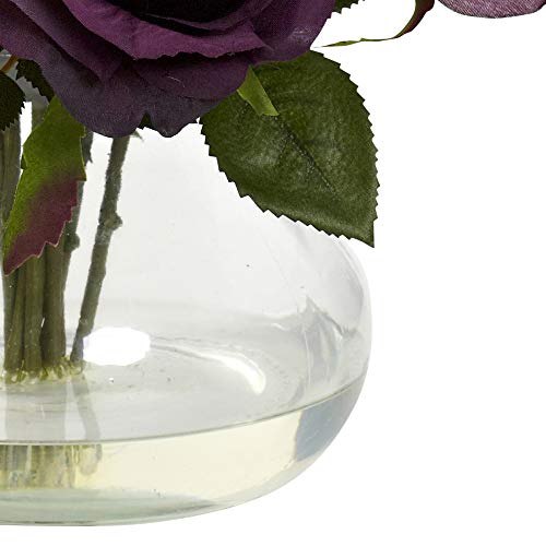 Silky Flower Store Artificial Rose Arrangement with Vase, Faux Floral Centerpiece, Decorative Pot, Home Office Décor 11in x 11in 2 2 Product: Nearly Natural Rose Arrangement with Vase