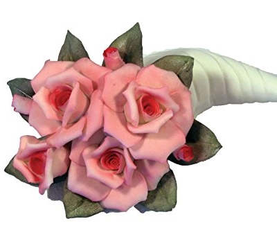 Product: Capodimonte Rose Bouquet Cornucopia Porcelain Hand Made in Italy