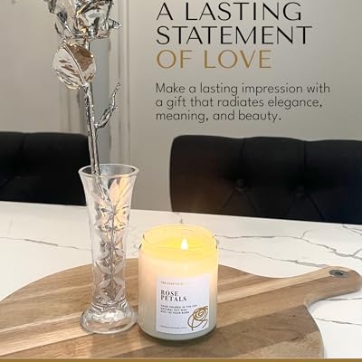 Product: Forever Rose Real Rose Dipped in Platinum, Handcrafted Preserved Rose in Luxury Gold Gift Box, Romantic Gift for Her, Elegant Keepsake for Anniversary, Birthday, or Any Special Occasion