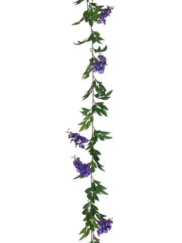 6' Artificial Wisteria Garlands Violet Blue (pack of 6) Silk Flower - Artificial Flower Arrangements Product: 6' Artificial Wisteria Garlands Violet Blue (pack of 6) Silk Flower