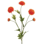 Product: 28" Pompon Mum Silk Flower Stem -Orange (Pack of 12)