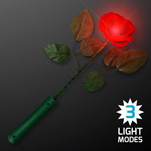Product: FlashingBlinkyLights Light up Red LED Rose (Set of 12)