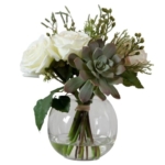 Product: Uttermost Belmonte - 14 Inch Floral Bouquet and Vase