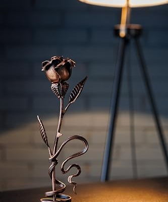 Product: Personalized 7th Anniversary Copper Gift for Her - Engraved Metal Rose for Wife 7 Year Weeding Anniversary for Him Couples, Everlasting Flower 22 Year Handcrafted Artwork
