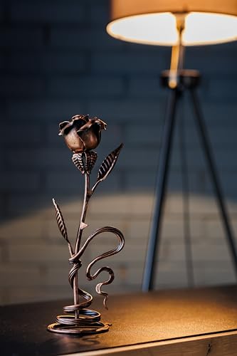 Product: Personalized 7th Anniversary Copper Gift for Her - Engraved Metal Rose for Wife 7 Year Weeding Anniversary for Him Couples, Everlasting Flower 22 Year Handcrafted Artwork