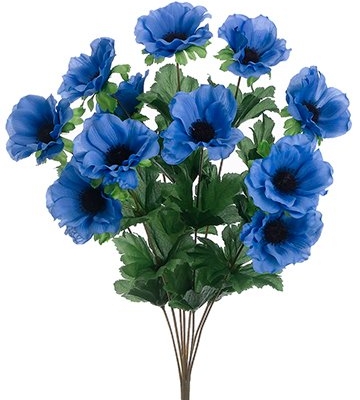 Product: Arcadia Silk Plantation 18" Anemone Bush x8 Delphinium (pack of 12)