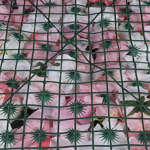 Product: LOYALHEARTDY 12 pcs Flower Wall Panel Artificial Flower Backdrop Silk Flower Bouquet Wall for Home Turf Wedding Party Venue Background Wall Decor（Pink Dahlia,Rose,Leaves）