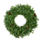 Product: Vickerman 60" Cheyenne Pine Artificial Christmas Wreath with 860 PVC Tips - Indoor and Outdoor Use- Seasonal Holiday Decor - Featuring Pinecones for a Realistic Look