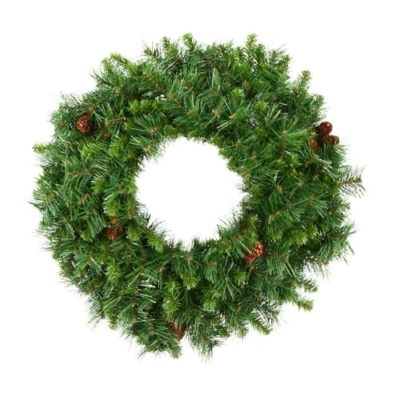 Product: Vickerman 60" Cheyenne Pine Artificial Christmas Wreath with 860 PVC Tips - Indoor and Outdoor Use- Seasonal Holiday Decor - Featuring Pinecones for a Realistic Look