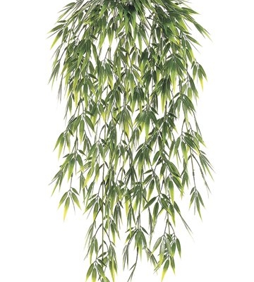 Product: Afloral Plastic Bamboo Hanging Tropical Leaf Bush - 32.5" Long