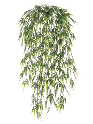 Product: Afloral Plastic Bamboo Hanging Tropical Leaf Bush - 32.5" Long