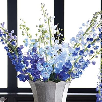 Silky Flower Store Artificial Delphinium Bouquet, Napa Home & Garden Purple Faux Floral Arrangement, 49 Stems, 49in 5 5 Product: Napa Home & Garden Delphinium 49" Stems Bundle of 3 Purple