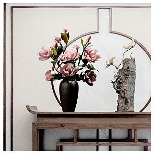 Silky Flower Store Artificial Magnolia Flower Vase Set, Living Room Tabletop Decor, Porch Bouquet, Low Maintenance Faux Floral Arrangement 20.5cm 5 5 Product: YYDS Vase Set Living Room Magnolia Artificial Flower Decoration Tea Table Porch Decorative Floral Ornaments Table Silk Flower Dried Bouquet Artificial Flowers