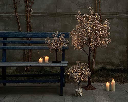 Silky Flower Store Hairui Lighted Gypsophila Tree, 4FT 90 LED Artificial Baby Breath Flower Wedding Holiday Décor, 4FT 8 8 Product: Hairui Lighted Gypsophila Tree 4FT 90 LED Artificial Baby Breath Flowers with Lights for Wedding Party Winter Christmas Holiday Decoration