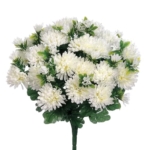 Product: 15" Silk Mum Flower Bush -Cream (Pack of 12)