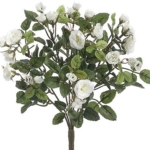 Product: Arcadia Silk Plantation 12.5" Mini Rose Bush x8 White (pack of 36)