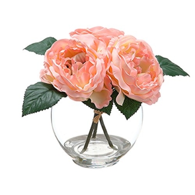 Product: 7.5" Rose in Glass Vase(Pack of 6)