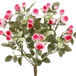 Product: Arcadia Silk Plantation 12.5" Mini Rose Bush x8 Pink (pack of 36)