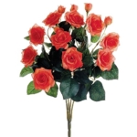 Product: 15" Rose Bush x10 Coral (Pack of 12)