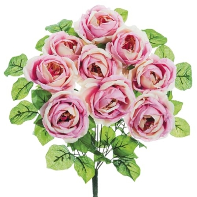 Product: 20" Silk Rose Flower Bush -Mauve/Pink (Pack of 6)