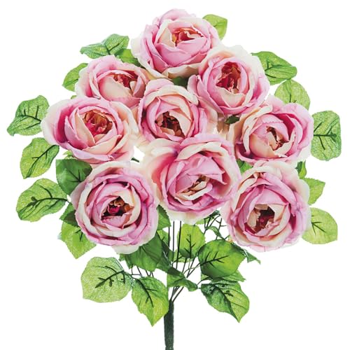 20" Silk Rose Flower Bush -Mauve/Pink (Pack of 6) - Artificial Flower Arrangements Product: 20" Silk Rose Flower Bush -Mauve/Pink (Pack of 6)