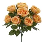 Product: Nearly Natural 14” Rose Bush Artificial (Set of 6) Silk Flowers, Yellow