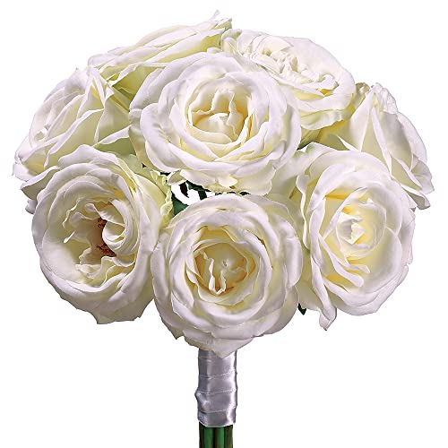 11" Rose Bouquet Cream (Pack of 6) - Artificial Flower Arrangements Product: 11" Rose Bouquet Cream (Pack of 6)