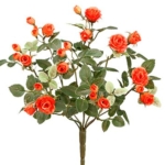 Product: Arcadia Silk Plantation 12.5" Mini Rose Bush x8 Orange (pack of 36)