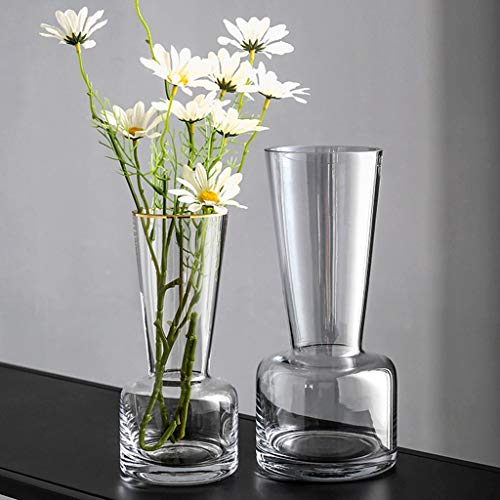 Product: Indoor Gardening Flower Arrangement Living Room Vase, Glass Tall Vase Creativity Hourglass Vase Fresh Flowers Artificial Flower Decorative Centrepiece Table Vase Height: 22CM/27CM Rose vases