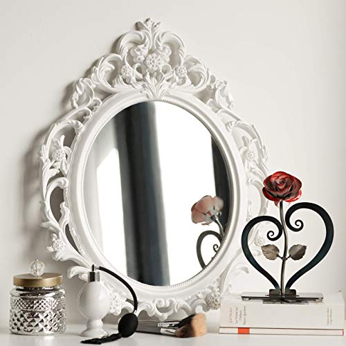 Product: Gift Hand-Forged Wrought Iron Red Metal Rose with Heart - Shaped Stand - Iron Anniversary Gift