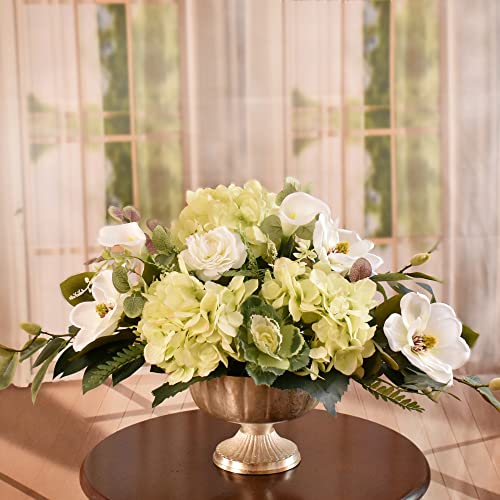 Product: Silk Floral Centerpiece with Hydrangeas and Magnolias