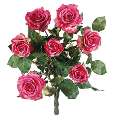 Product: 21.5" Confetti Rose Bush x7 Two Tone Rose (Pack of 6)