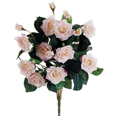 Product: 15" Rose Bush x10 Light Peach (Pack of 12)