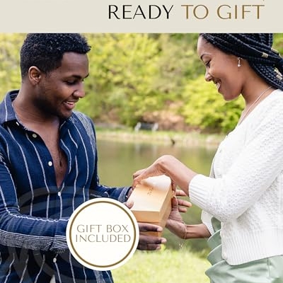 Product: Forever Rose Real Red Rose with Platinum Trimmed Petals and Platinum Stem, Handcrafted Preserved Rose in Luxury Gold Gift Box, Romantic Gift for Her, Elegant Gift for Any Occasion