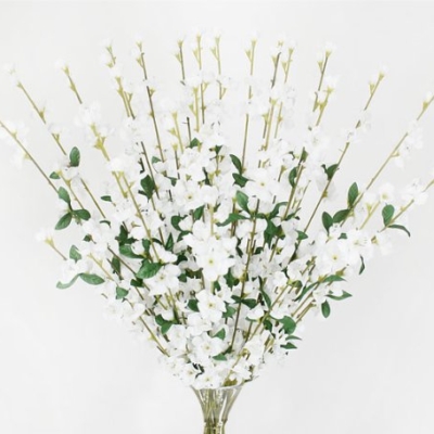 Product: 24 pieces of 27" Cherry Blossom Artificial Silk Flower Sprays White